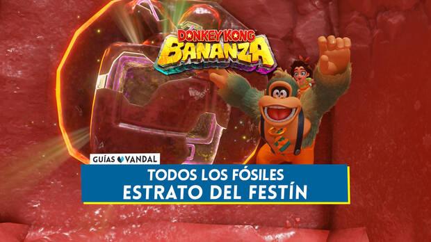 Donkey Kong Bananza - Todos los fósiles de Estrato del festín y cómo conseguirlos