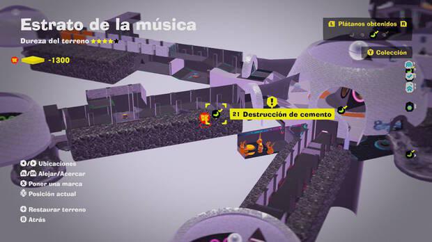 Donkey Kong Bananza - Localización en el mapa del plátano 21 en Estrato de la música