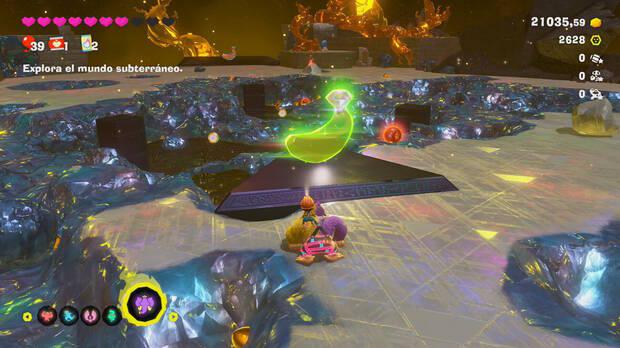 Donkey Kong Bananza - Ubicación del plátano 13 en Centro del planeta