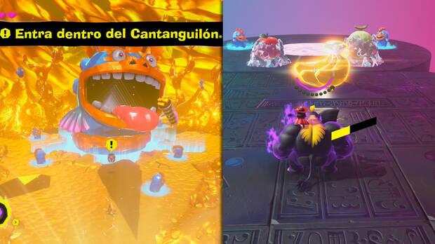 Donkey Kong Bananza - Ubicación del plátano 22 en Centro del planeta