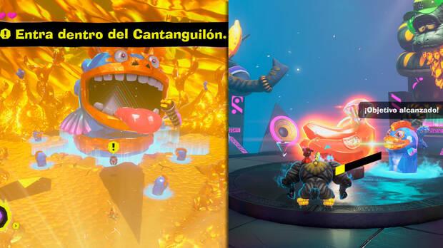 Donkey Kong Bananza - Ubicación del plátano 23 en Centro del planeta