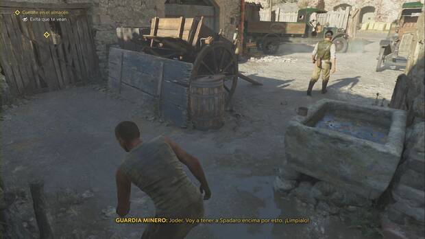 Mafia The Old Country - Prólogo: Enzo pasa por detrás de un guardia al que Gaetano ha distraído