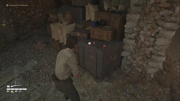 Mafia: The Old Country - Il Barone, ubicación de la nota Instrucciones de El búho sobre una caja del campamento de los bandidos