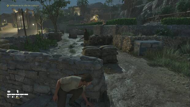 Mafia: The Old Country - Vendetta d'onore, guardia en la parte superior del jardín de la villa Ludovici