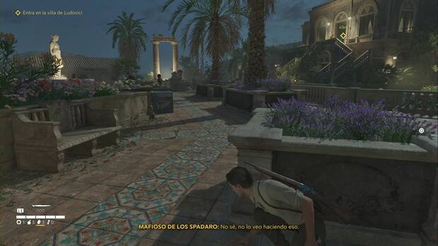 Mafia: The Old Country - Vendetta d'onore, jardín frente a la casa de la villa Ludovici