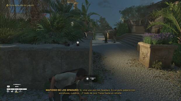 Mafia: The Old Country - Vendetta d'onore, guardias hablando en el jardín frente a la casa