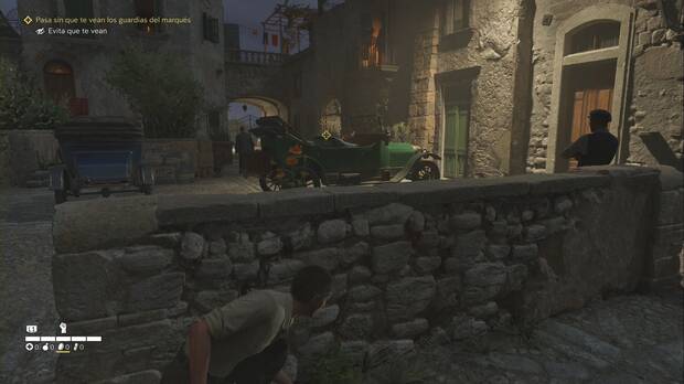 Mafia: The Old Country - Spirito sportivo, guardias en el patio de la zona donde está el marqués