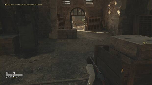 Mafia: The Old Country - Industria, puerta en el primer edificio de la fbrica que lleva al patio con el zorro misterioso #6