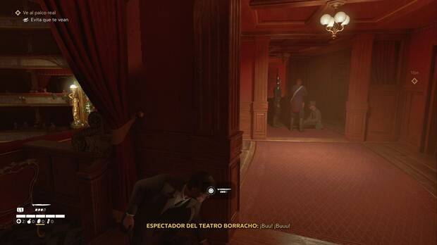 Mafia: The Old Country - La forza del destino, guardias con un espectador borracho en el suelo de los palcos de la ópera