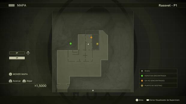 Metal Gear Solid Delta - Misin Virtuosa, ubicacin del GA-KO #5 en las ruinas del edificio de Rassvet, junto a la habitacin de Sokolov