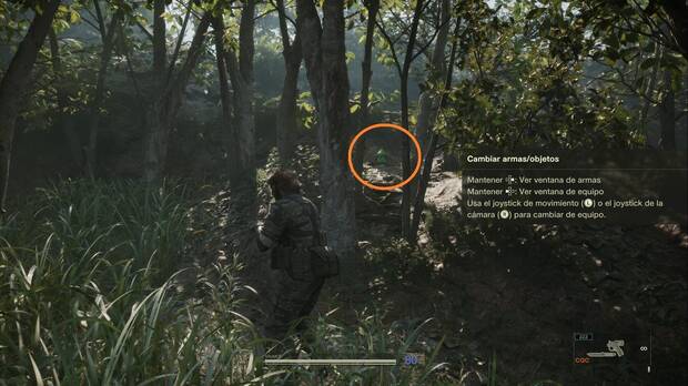 Metal Gear Solid Delta - Misin Virtuosa, ubicacin de la Kerotan #2 pasada la charca de los cocodrilos