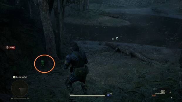 Metal Gear Solid Delta - Dremuchij, ubicacin de la rana Kerotan #8 en la esquina noroeste de la Zona pantanosa de Dremuchij