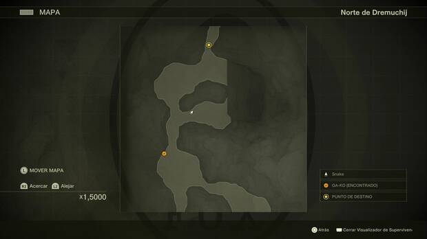 Metal Gear Solid Delta - Dremuchij, posicin del rbol donde est la Kerotan #7 en el Norte de Dremuchij