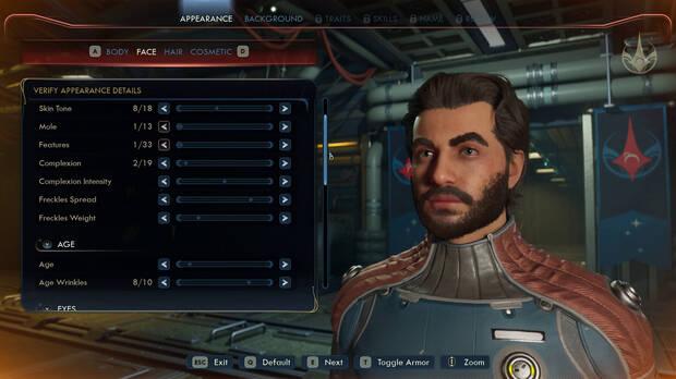 El editor de personajes tiene mogollón de opciones estéticas.