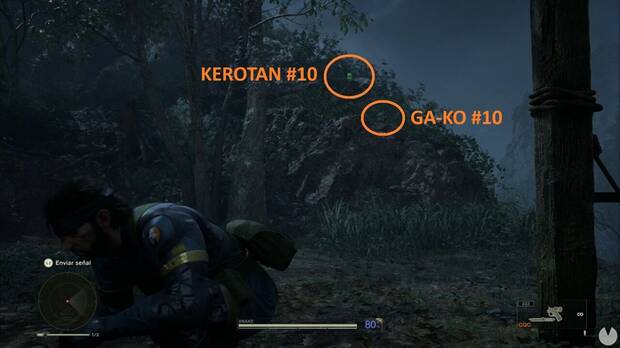 Metal Gear Solid Delta - Dolinovodno, ubicación de la Kerotan #10 y el GA-KO #10 en el lado norte del puente
