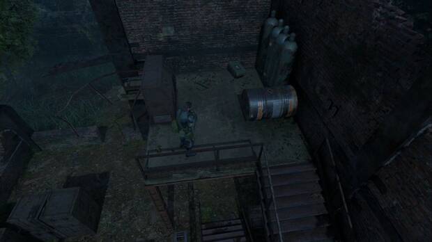 Metal Gear Solid Delta - Rassvet, ubicación del AK-47 en lo alto de las escaleras de Rassvet