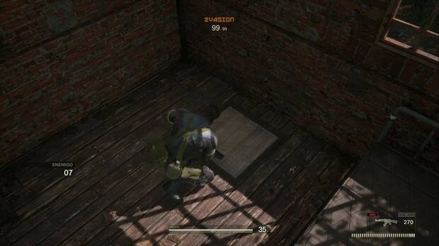 Metal Gear Solid Delta - Rassvet, trampilla de la habitación de Rassvet por la que entrar al sótano