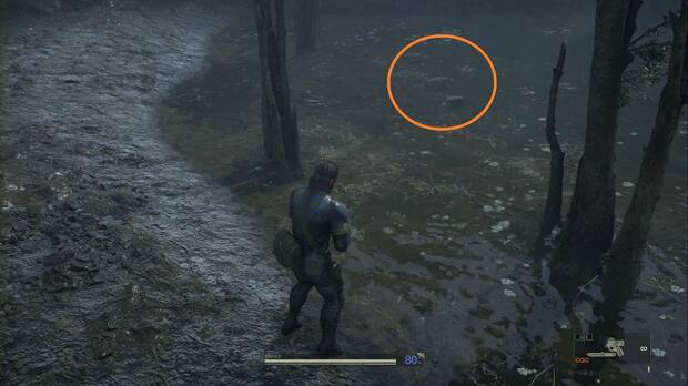 Metal Gear Solid Delta - Chyornyj Prud, ubicación de las Granadas de fósforo blanco en el pantano