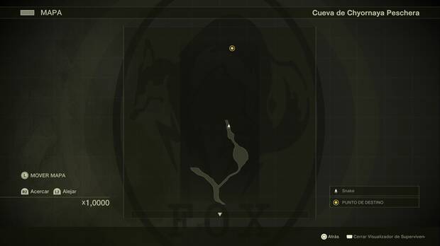 Metal Gear Solid Delta - Chyornaya Peschera, ubicacin del uniforme Nieve en el tnel al nordeste