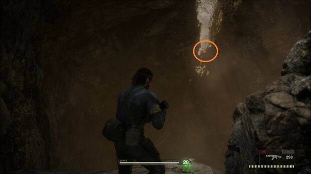 Metal Gear Solid Delta - Chyornaya Peschera, ubicacin del GA-KO #18 justo al final de la entrada de la cueva