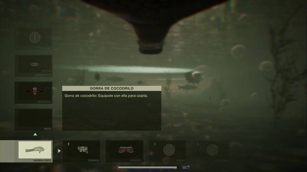 Metal Gear Solid Delta - Ponizovje, gorra de cocodrilo en el menú de objetos