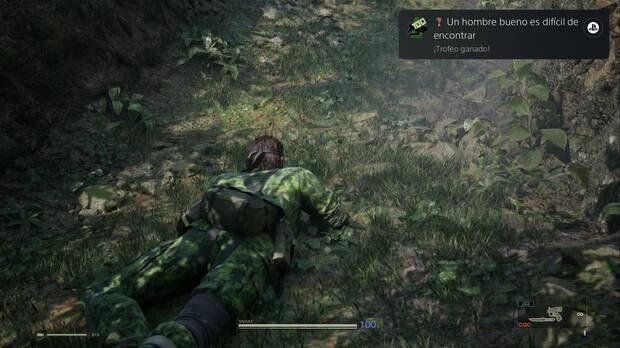 Metal Gear Solid Delta - Sokrovenno, trofeo Un hombre bueno es difcil de encontrar por conseguir un 100% de ndice de camuflaje