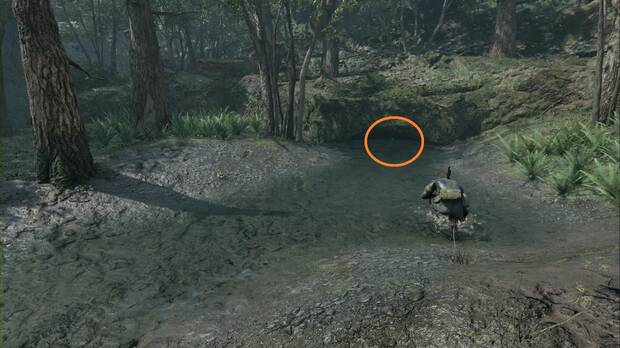 Metal Gear Solid Delta - Sokrovenno, ubicacin de la Kerotan #33 en la cueva del sur del ro del oeste