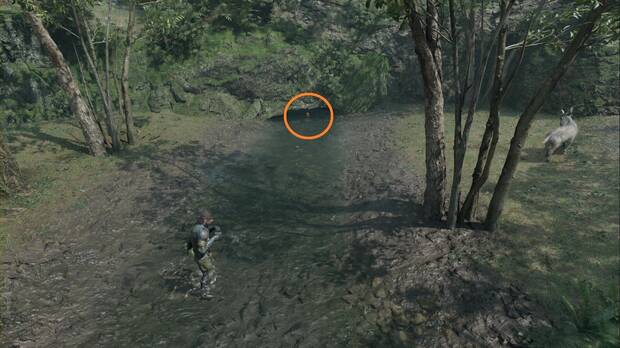 Metal Gear Solid Delta - Sokrovenno, ubicacin del GA-KO #33 en la cueva del norte del ro del oeste