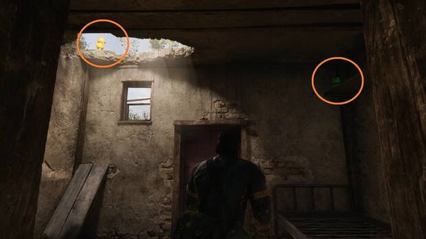 Metal Gear Solid Delta - Krasnogorje, ubicacin del GA-KO #40 y la Kerotan #40, una a cada lado de la puerta de salida de las ruinas de la cima de la montaa