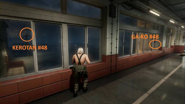 Metal Gear Solid Delta - Groznyj Grad, ubicación de la Kerotan #48 y el GA-KO #48 en el pasillo del ala oeste