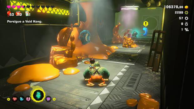 Donkey Kong Bananza - Ubicación del fósil Neumático viejo 58 en Estrato del festín