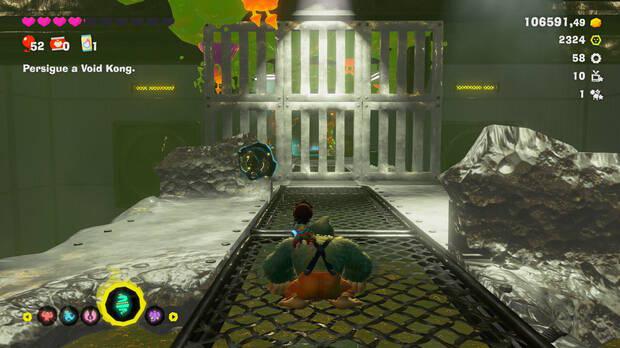 Donkey Kong Bananza - Ubicación del fósil Neumático viejo 59 en Estrato del festín