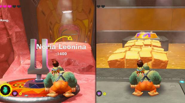 Donkey Kong Bananza - Localización en el Estrato del festín del nivel extra A rebotar por el oro 2