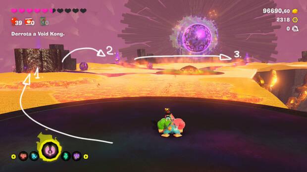 Donkey Kong Bananza - Estrategia para derrotar al jefe Void Kong (Definitivo) fase 2