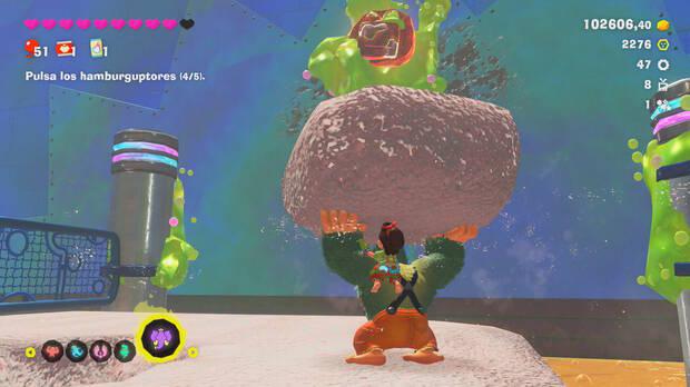 Donkey Kong Bananza - Ubicación del fósil Tele de tubo 09 en Estrato del festín