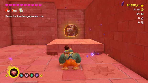 Donkey Kong Bananza - Ubicación del fósil Tele de tubo 08 en Estrato del festín