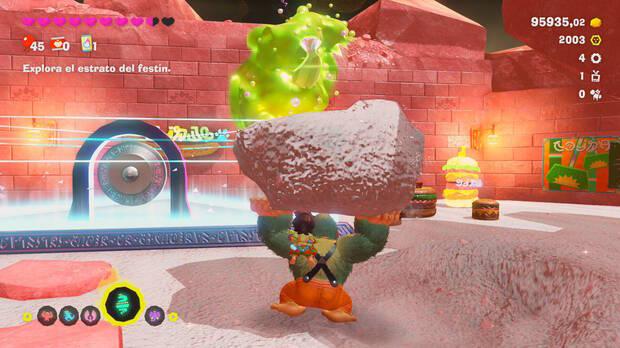 Donkey Kong Bananza - Ubicación del plátano 02 en Estrato del festín