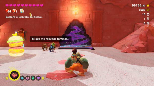 Donkey Kong Bananza - Ubicación del plátano 03 en Estrato del festín