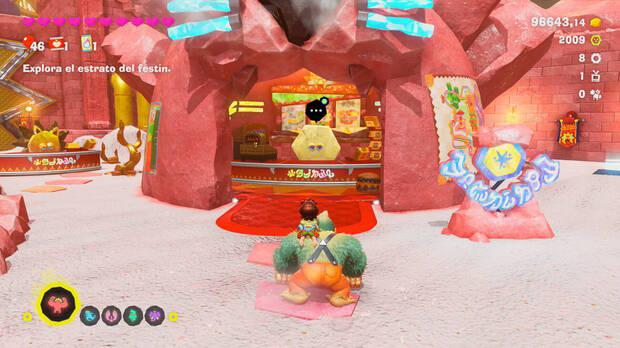 Donkey Kong Bananza - Ubicación del plátano 57 en Estrato del festín