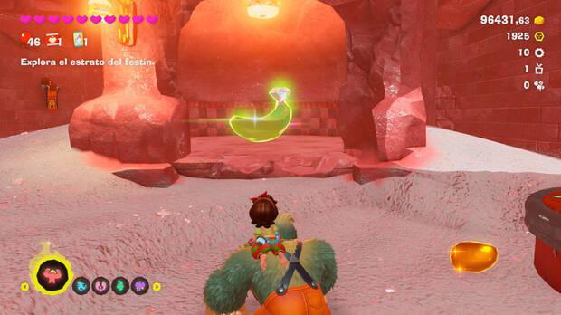 Donkey Kong Bananza - Ubicación del plátano 07 en Estrato del festín