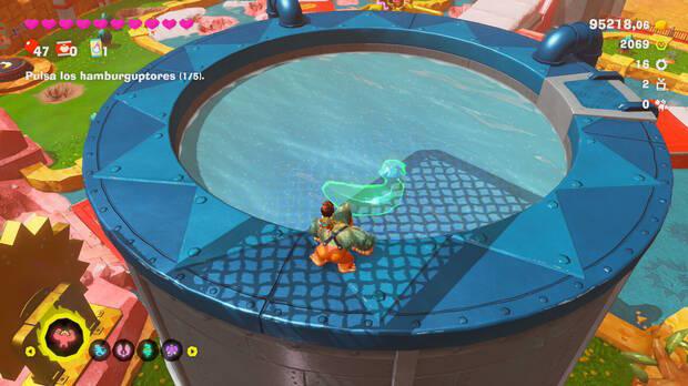 Donkey Kong Bananza - Ubicación del plátano 10 en Estrato del festín