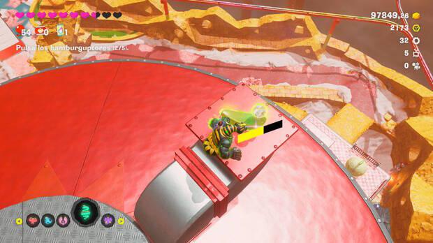 Donkey Kong Bananza - Ubicación del plátano 18 en Estrato del festín