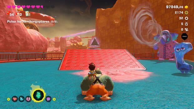 Donkey Kong Bananza - Ubicación del plátano 27 en Estrato del festín