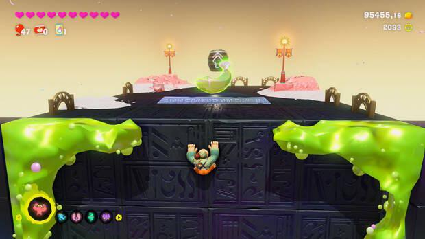 Donkey Kong Bananza - Ubicación del plátano 16 en Estrato del festín