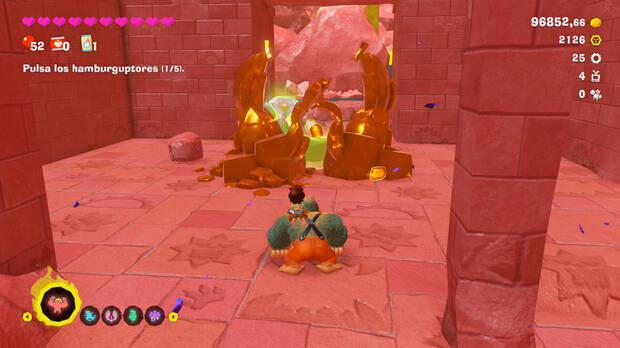 Donkey Kong Bananza - Ubicación del plátano 47 en Estrato del festín