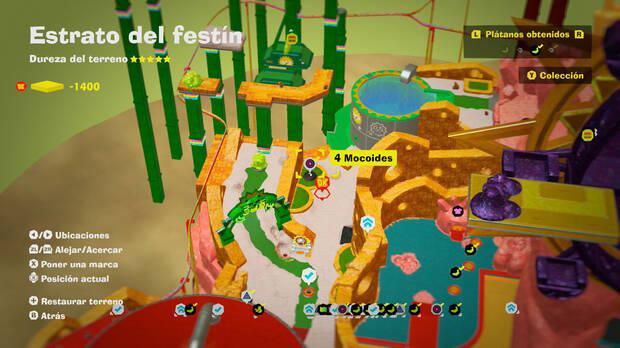 Donkey Kong Bananza - Localización en el mapa del plátano 26 en Estrato del festín