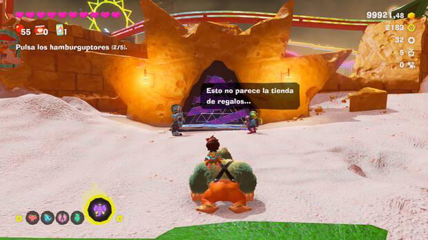 Donkey Kong Bananza - Ubicación del plátano 20 en Estrato del festín