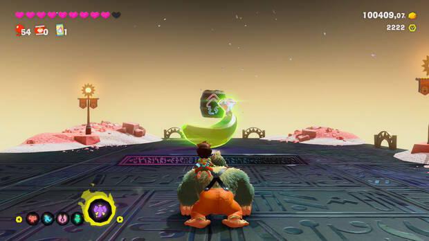 Donkey Kong Bananza - Ubicación del plátano 22 en Estrato del festín