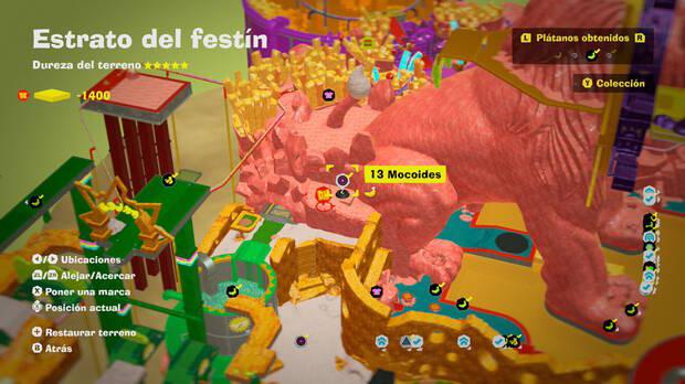 Donkey Kong Bananza - Localización en el mapa del plátano 34 en Estrato del festín