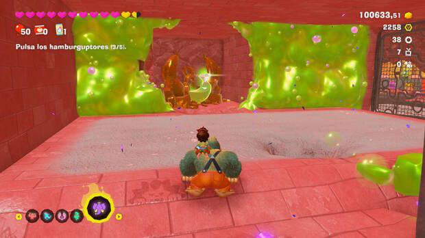 Donkey Kong Bananza - Ubicación del plátano 33 en Estrato del festín